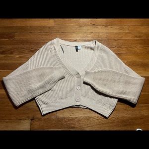 cropped knitted cardigan